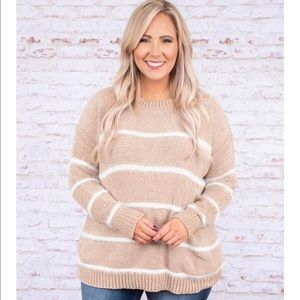 Chic soul taupe sweater size 1X NWOT